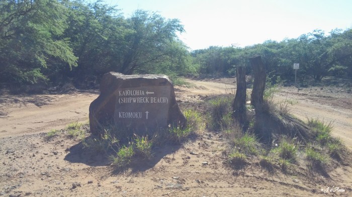 En direction de Shipwreck beach